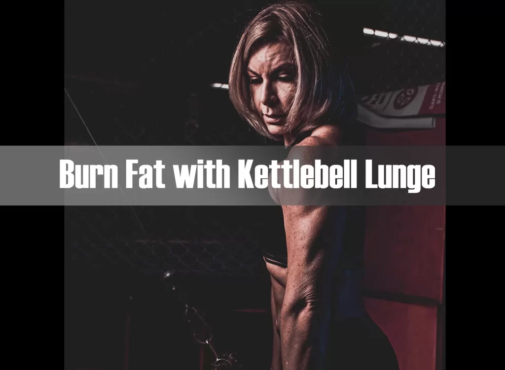 Kettlebell lunge exercise
